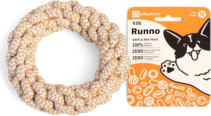 IRRESTRICO Durable Puppy Chew Toys for Teething, Tough Rope Toys for Small and Medium Dogs, Training Chew Rope, M Size