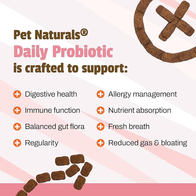 Pet Naturals Daily Probiotic Soft Chews for Dogs, Digestive and Immune Support Supplement, 1 Billion CFU Per Chew, Duck, 160 Count