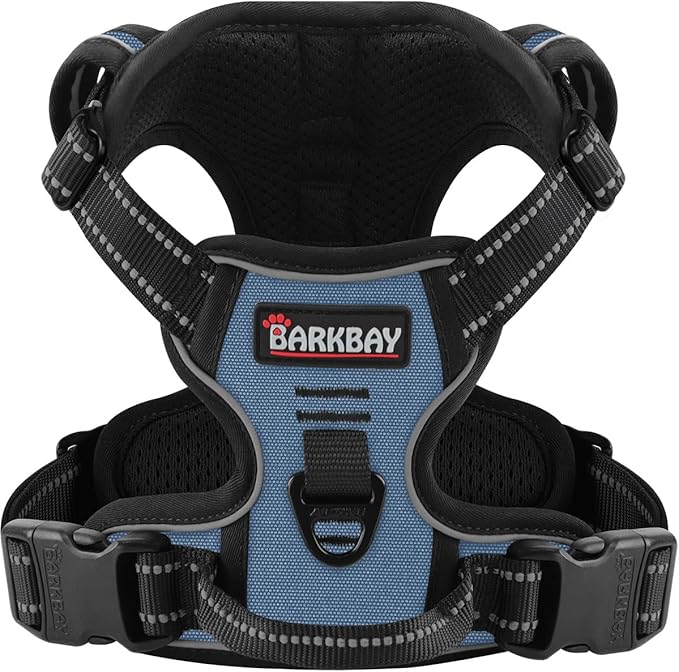 BARKBAY Dog Harness No Pull for Small Dogs - Adjustable, Reflective, Comfortable, No Choke, Heavy-Duty - Perfect for Outdoor Training, Walking, and Hiking - Strong & Durable - XS & Navy