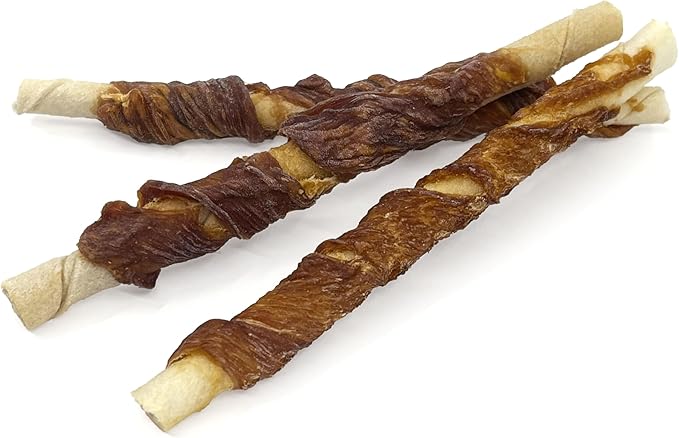Pet 'n Shape Hide Twists – Duck Wrapped Rawhide Dog Treats - Small Twist - 2 Pounds