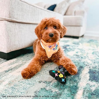 Haute Diggity Dog Black Monogram Chewy Vuiton Bone, Plush Designer Dog Toys with Interactive Squeaker, Stimulating Pet Enrichment, Machine-Washable & Safe Materials for All Breeds, Size Large