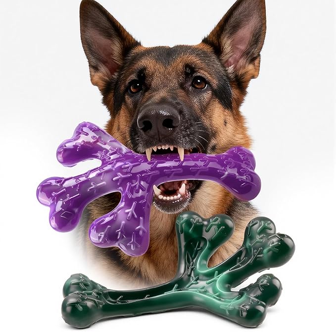 Frienhund Aggressive Chewers Dog Chew Toys - 2 Pack Tough Dog Toys for Aggressive Chewers Large Breed, Indestructible Dogs Toy for Gift, Interactive to Keep Them Busy