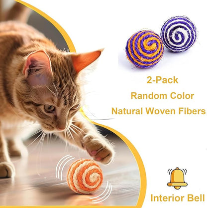 LNOVANT 6-Pack Interactive Cat Toys for Indoor Cats, Catnip Toys, Includes Silvervine Sticks for Kitten Teething and Dental Play - Fun Cat