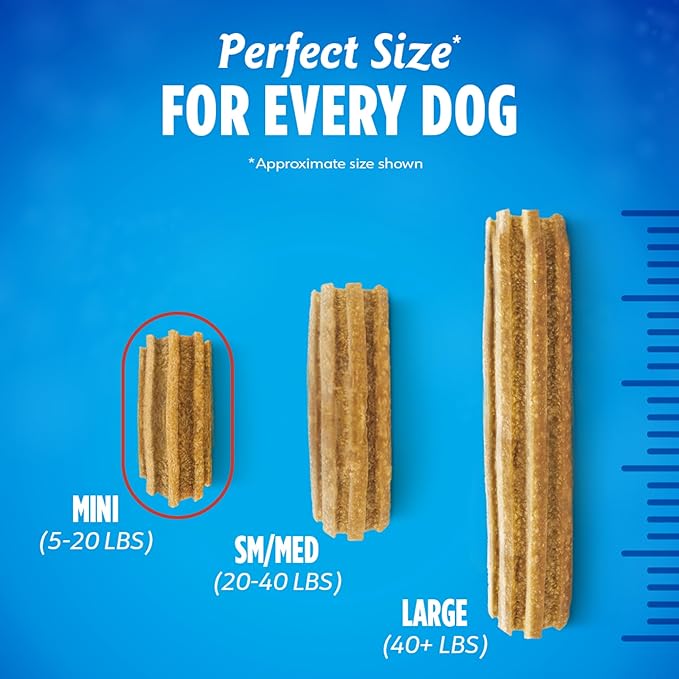 Dentalife Daily Oral Care Dog Treats for Small Dogs 5-20 lbs., Chewy Dental Treat to Freshen Breath and Fight Tartar, Chicken Flavor, 17.1 oz., 58 Chews - 58 ct. Pouch (Pack of 2)