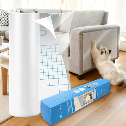 Cat Scratch Furniture Protector, 157" x 11.8" Couch Protector from Cat Claws, Thickened Transparent Self-Adhesive Furniture Protectors for Couch Protection from Cat Scratching
