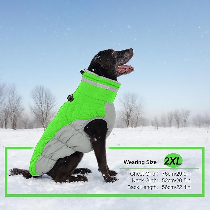 Warm Dog Coats for Small Dogs, Puppy Jacket, Waterproof Dog Jacket with Harness Built in, Zipper Clousure, Fleece Lining for Cold Weather, Small Puppy Clothes for Chihuahua, Maltese - XS