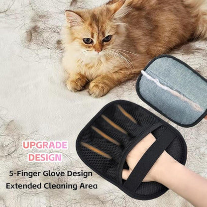 Valentines Day Gifts Pet Hair Removal Glove,Pet Hair Remover for Cat & Dog,New Upgraded Electrostatic Gloves Pet Hair,Reusable Electro Static Pet Hair Remover Electrostatic Gloves