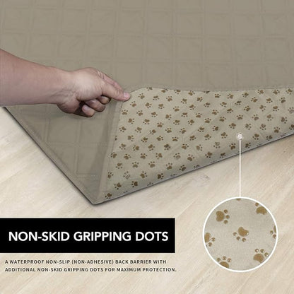 Easy-Going 100% Waterproof Dog Bed Cover, Non-Slip Pet Blanket for Furniture, Washable Couch Cover, Repleasement Sofa Cover (96X82 in,Beige)