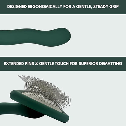 Premium Dog Slicker Brush – Doodle Grooming Brush for Long Haired Dogs - Goldendoodle, Labradoodle, Poodle & Golden Doodle – Ideal for Wavy & Curly Hair - Detangles & Fluffs Curly, Double Coats