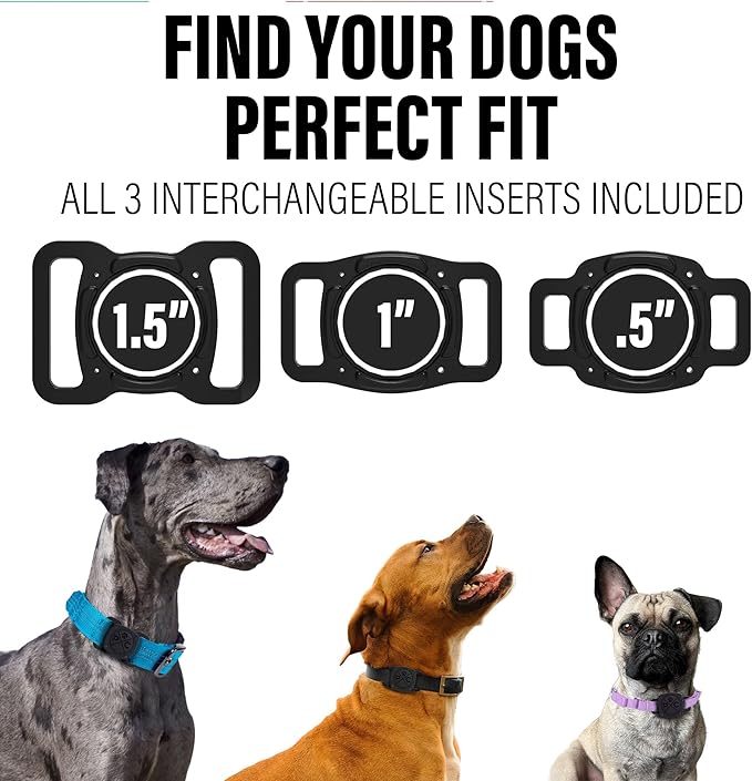 Pup Culture IP68 Waterproof AirTag Dog Collar Holder | 2.5X Stronger Than Competitors - Track Your Pet Using Apple AirTag Technology Without a Subscription | Dustproof - Doesn’t Hurt Your Collar