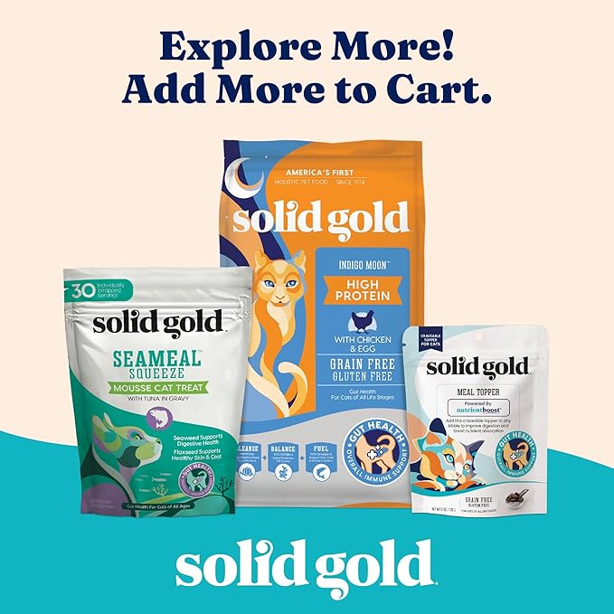 Solid Gold Wet Cat Food Variety Pack Shreds in Gravy - Healthy Canned Cat Food Made w/Real Chicken & Protein Shreds, Vitamins - Grain Free & Gluten Free Canned Meals for Cats & Kittens - 12ct/3oz Can