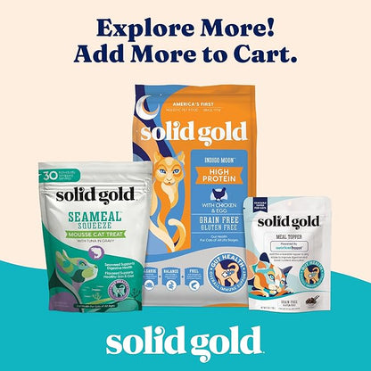 Solid Gold Wet Cat Food Variety Pack Shreds in Gravy - Healthy Canned Cat Food Made w/Real Chicken & Protein Shreds, Vitamins - Grain Free & Gluten Free Canned Meals for Cats & Kittens - 12ct/3oz Can