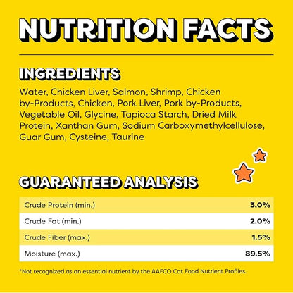 Temptations Creamy Puree Mix-Ups Squeezable Lickable Wet Cat Treats, Seafood Medley Flavor, 0.42 oz. Tubes, 16 Count
