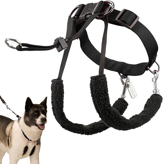 Original Sporn Halter - Extra Large Size No Pull Dog Harness for Large Dogs That Pull - Adjustable, Lightweight & Anti-Choke Dog Halter Harness for Training & Walking Strong Pullers, XL, Black