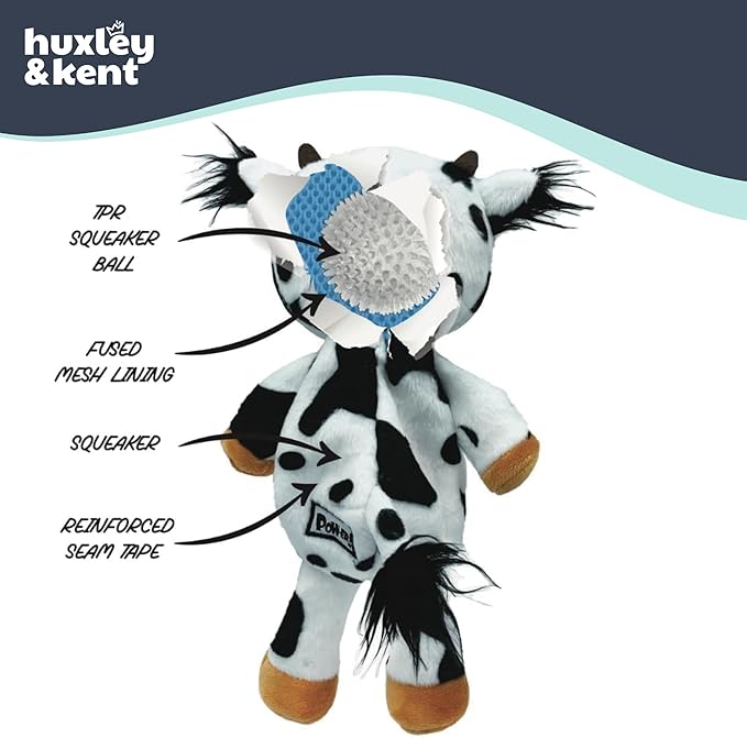 Huxley & Kent Funny Dog Toy w/Squeaker – Power Plush Squeaky Dog Toys for Small, Medium & Large Dogs – Soft Stuffed Animal for Indoor Play & Fetch - Slappies® Buzz Bee, Small
