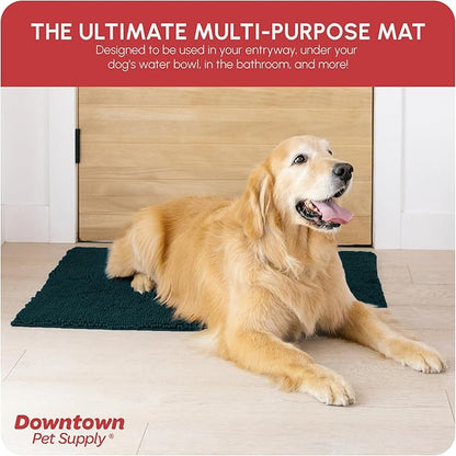 My Doggy Place Dog Mud Mat, 36" x 26" Teal – Thick Microfiber Entry Rug for Snow, Mud & Salt – Absorbent, Quick-Dry, Washer-Safe & Non-Slip, Large