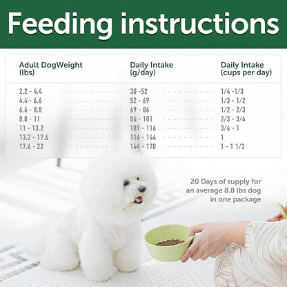Nature's Protection Grain Free Dry Dog Food for Small Breed - High Protein Tear Stain Formula - Small Kibble for Adult Dogs with Light Fur (Superior Care - Herring, 3.3 lb)