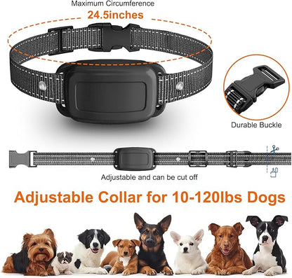 Poosejzl Shock Collars, 5000FT Dog Training Collar with Remote, IPX7 Waterproof E-Collar Featuring Beep, Vibration, Shock, No-Shock Mode, fit for Small Medium Large Dogs Black