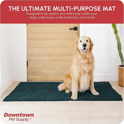 My Doggy Place Dog Mud Mat, 60" x 36" Teal – Thick Microfiber Entry Rug for Snow, Mud & Salt – Absorbent, Quick-Dry, Washer-Safe & Non-Slip, X-Large