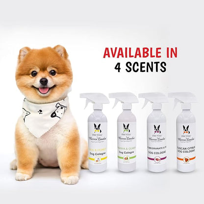 Warren London Wet Kiss Dog Cologne Spray – Tuscan Citrus | Long-Lasting Odor Eliminator & Coat Freshener for Dogs & Cats | 16 oz