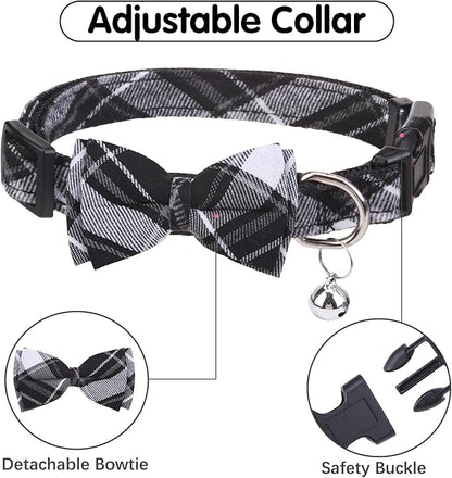 BINGPET Dog Harness Collar Leash Set,Adjustable No Pull Escape Proof Small Dog Harness,Classic Plaid Puppy Harness and Leash Set for Small Medium Large Dogs Training Easy Walk Running