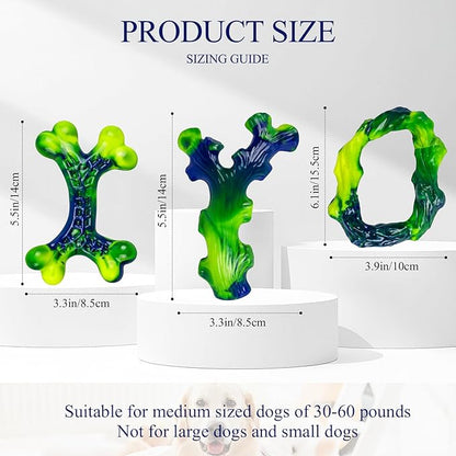 Frienhund 6-Pack Indestructible Dog Toys for Large Breed: Dog Toys for Aggressive Chewers, Durable Nylon Bone for Large Dogs, Dog, Peanut Butter Flavor