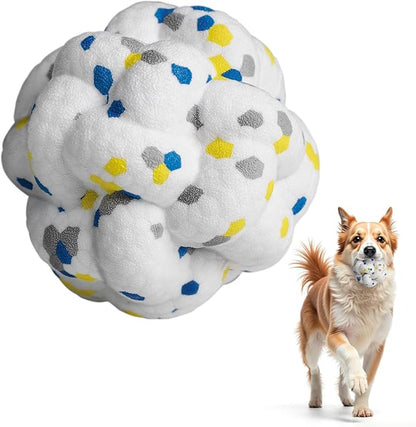 Moonorange Upgrade Dog Balls Interactive Toys for Aggressive Chewers, Indestructible Tennis Durable Bouncy for Fetch Game, Lightweight Floating, White