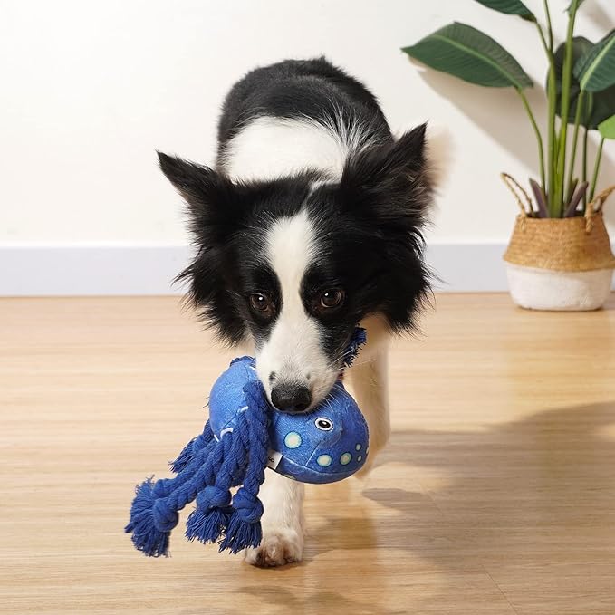 Sedioso Dog Toys, Dog Plush Toy for Large Breed, Large Plush Dogs Stuffed Animal, Puppy Chew Toys for Puppy, Small, Middle, Big Dogs (Octopus)