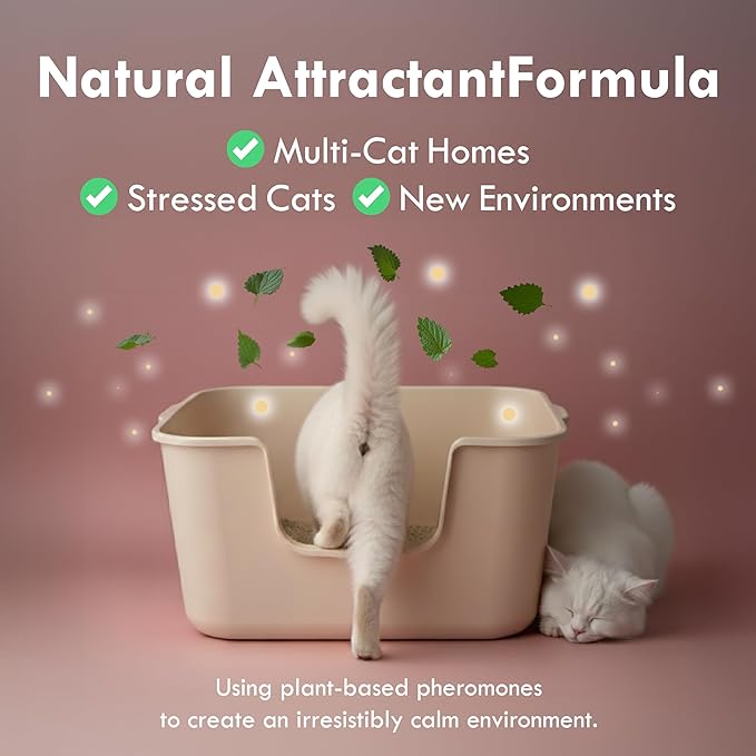 Lady N Cat Attract Tofu Litter – Natural Attractant Formula for Litter Box Training, Calming Pheromone for Multi-Cat Homes, Granular Mini-Pellet Shape for Self-Cleaning Box, 9lb