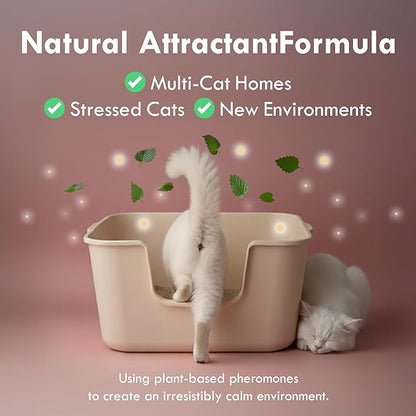 Lady N Cat Attract Tofu Litter – Natural Attractant Formula for Litter Box Training, Calming Pheromone for Multi-Cat Homes, Granular Mini-Pellet Shape for Self-Cleaning Box, 9lb