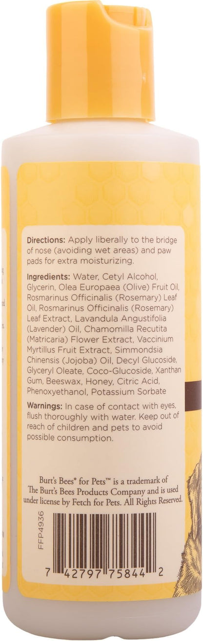Burt's Bees for Pets Paw and Nose Lotion with Rosemary and Olive Oil, 99.7% Natural Origin Formulas, Dog Paws and Pad Moisturizer, Canine Nose Soothing Formula, 2pk, 4oz