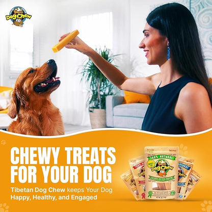 Tibetan Dog Chew Yak Cheese Sticks - Natural Treats for Extra Large Dogs, Long-Lasting, Easy Digest, Perfect for Aggressive Chewers, Grain and Gluten-Free, 9 Durable Chews