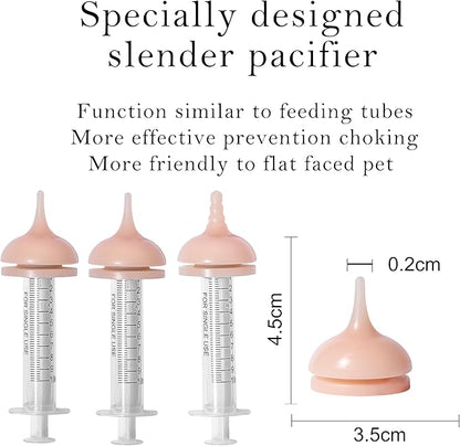 Doggiema Puppy Feeder Bottle, Silicone Feeding Nipple and Syringes for All Breed of Puppies and Other Animals Dongdong pet