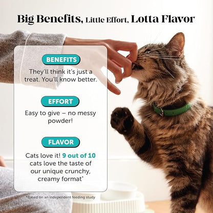 Calming Chews for Cats - Cat Anxiety Relief + Helps Reduce Stress - Behavioral Support & Promotes Relaxation for Travel, Boarding, Vet Visits, Separation Anxiety - Chicken (30-Day Supply)