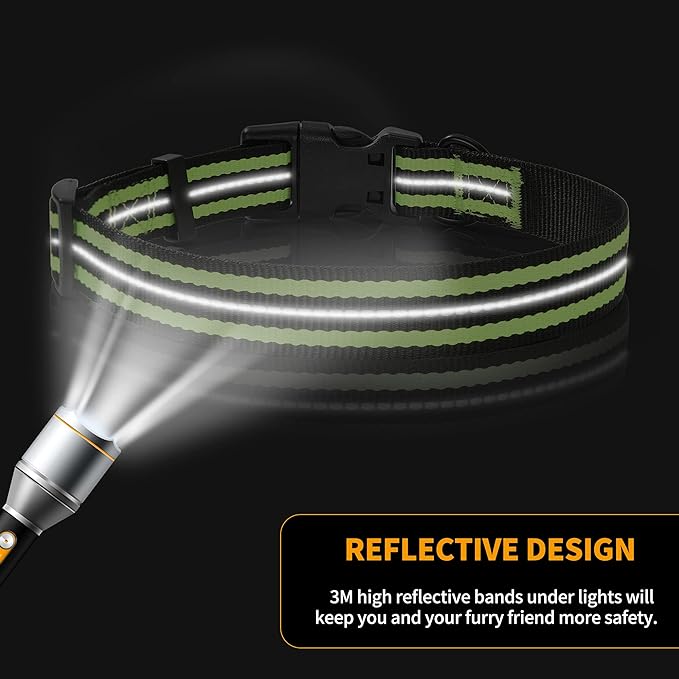 Mile High Life Reflective Dog Collar | Nylon Pet Collars wiith Buckle | Light Weight Puppy Collars | Lime Green Dog Collars for Small Dogs (Lime Green, S)