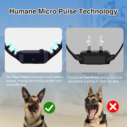 PATPET Dog Training Collar with Remote - 4200FT E Collars for Dogs Training for Large Medium Dogs, Rechargeable Waterproof Electric Dog Collar with 4 Training Modes & Night Lights