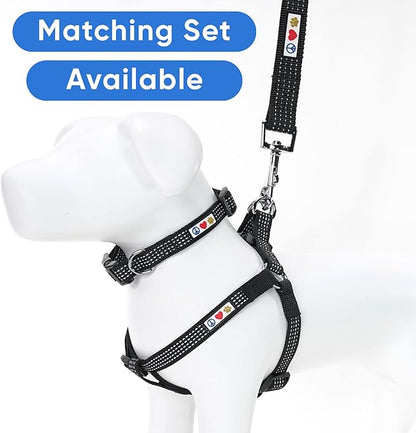 Pawtitas Black Dog Leash 6 ft M/L Reflective Durable Lightweight Dog Lead for Medium or Large Dogs and Puppies