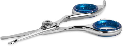 Laazar Straight Dog Grooming Scissors - Comfortable Around The Eyes Cat & Dog Scissors | Blunt Dog Trimming Scissors| Premium Stainless Steel | Grooming Scissors For Dogs - Dog Hair Scissors