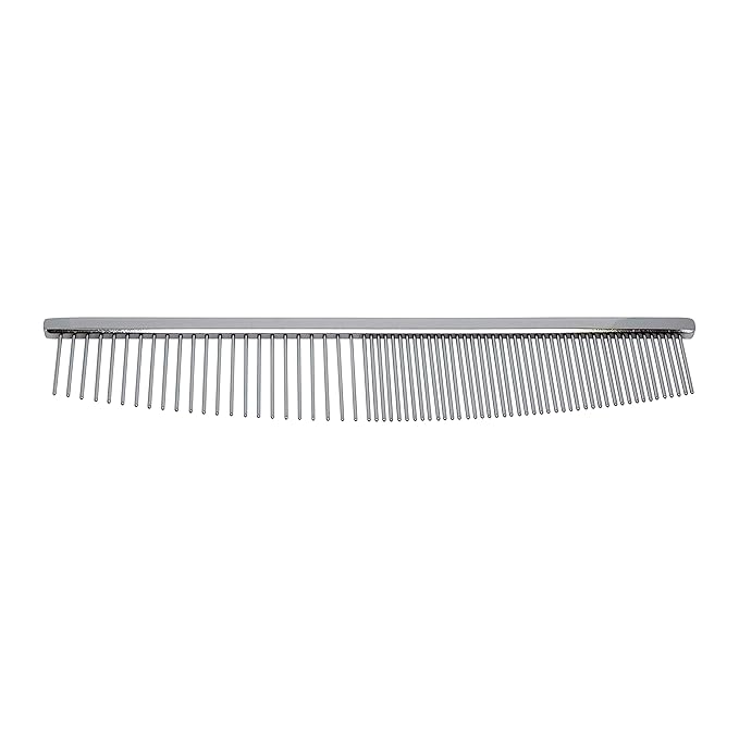 Groomer’s Best Friend - Luna Series - Half Moon Pet Grooming Comb – 440C Hardened Steel Professional Comb for Dogs & Cats – Durable, Rust-Resistant, Precision Grooming Tool