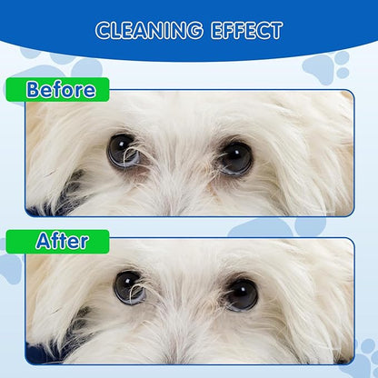 VOISEN 400Pcs Eyes Wipes for Dogs, Pet Tear Stain Remover Wipes, Care Eye Wash Pads for Dogs and Cats, Face, Eye Cleaner Pads to Gently Remove Discharge, Eye Wipes for Dogs & cat Eye Wipes