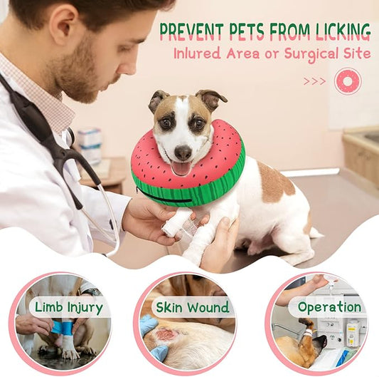 Supet Inflatable Dog Cone Collar Alternative After Surgery, Dog Neck Donut Collar Recovery E Collar for Neuter, Soft Pet Cone for Small Medium Large Dogs