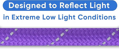 Pawtitas 6FT Training Dog Leash Durable Medium Rope Leash for Dogs Premium Quality Heavy Duty Rope Lead Strong and Comfortable - Purple Puppy Leash