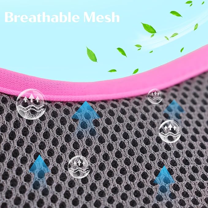 Dog Harness with Leash Set, No Pull Reflective Strips Adjustable Step in Collars with Breathable Padded Vest Harness for Large Dogs Training and Running (L Pink)