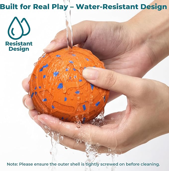Smart Interactive Dog Toy Ball – Automatic Moving, Bouncing & Rolling, 3 Modes, Chew-Proof E-TPU Shell, Waterproof, Rechargeable,Dog Ball for Medium and Large Dogs, Orange