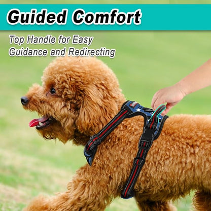 BARKBAY Dog Harness No Pull for Small Dogs - Adjustable, Reflective, Comfortable, No Choke, Heavy-Duty - Perfect for Outdoor Training, Walking, and Hiking - Strong & Durable - XS & Star