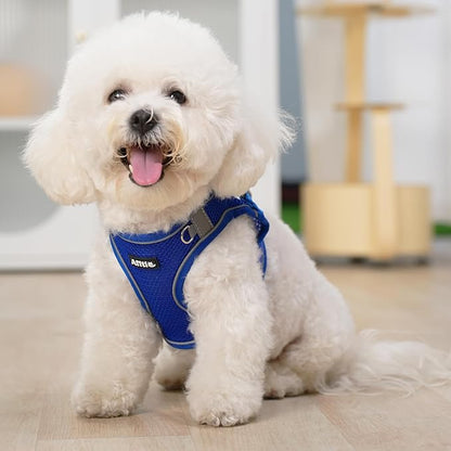 AIITLE Escape Proof Dog Harness - Step in Adjustable Dog Harness No Choke Over with Breathable Mesh and Quick-Release Buckle for All Weather- Outdoor Walking, Training for Medium Dogs Royal Blue XL