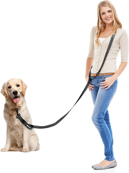 Hands Free Dog Leash Pet Supplies Waist Leash for Walking, 9ft Adjustable Waist Belt Training Leashes Heavy Duty Crossbody Dog Running Biking Hiking for Small Medium Large Dogs(Black)