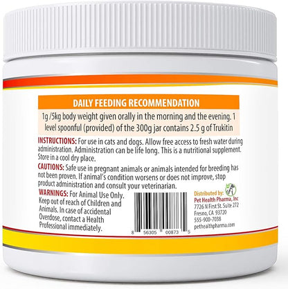 Trukitin Chitosin Based Phosphate Binder for Cats & Dogs – All Natural Human Grade Ingredients for Renal Support Supplement with Calcium Carbonate Oral Powder (Made in U.S.A)