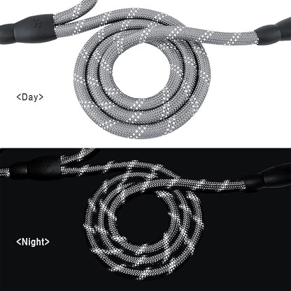 Plutus Pet Rope Dog Leash 6ft Long, Heavy Duty,Reflective Double Handle Leash for Safety Training, for Medium Large Dogs, Dual Handle Leads(Gray)