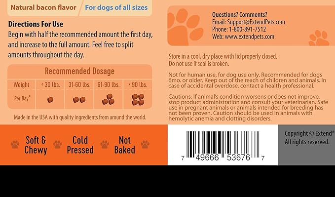 Extend - Joint Care and Probiotic for Dogs. Combo Special!